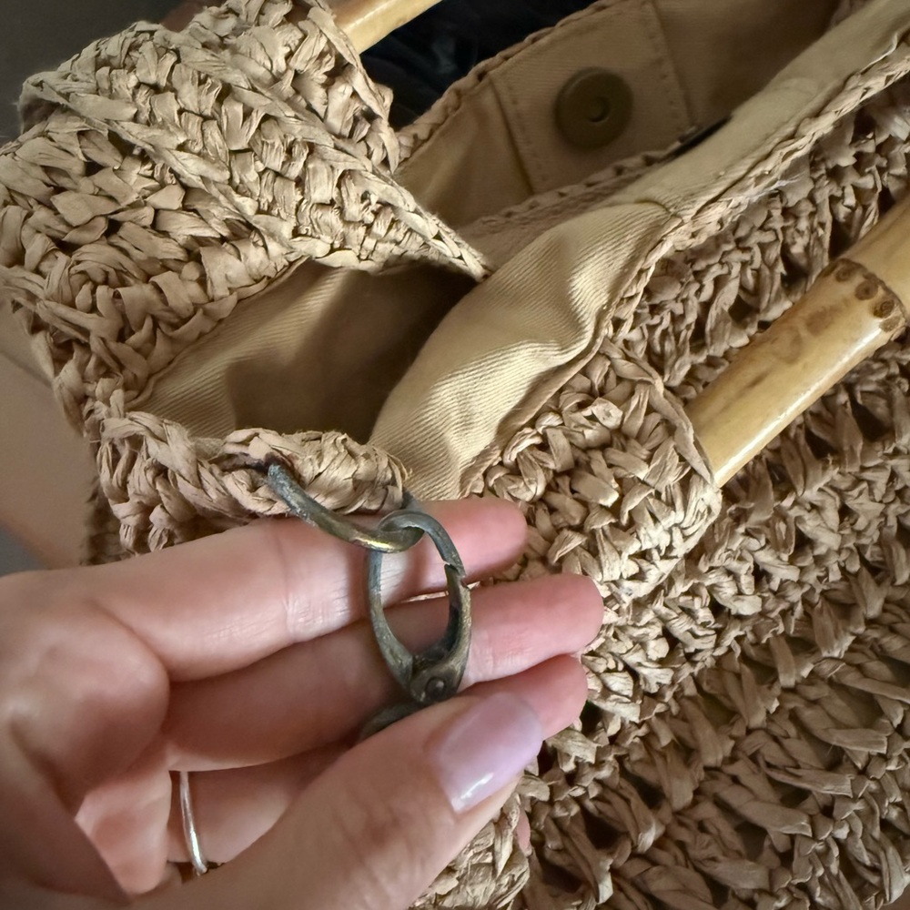 Straw studios Handcrafted Tan Woven Bag - Picture 3 of 4